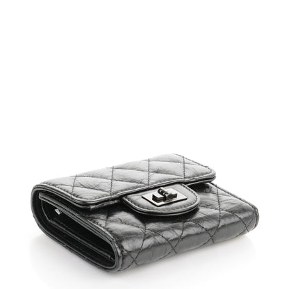 Chanel Aged Calfskin Quilted Reissue Compact Wallet Black 4 of 8