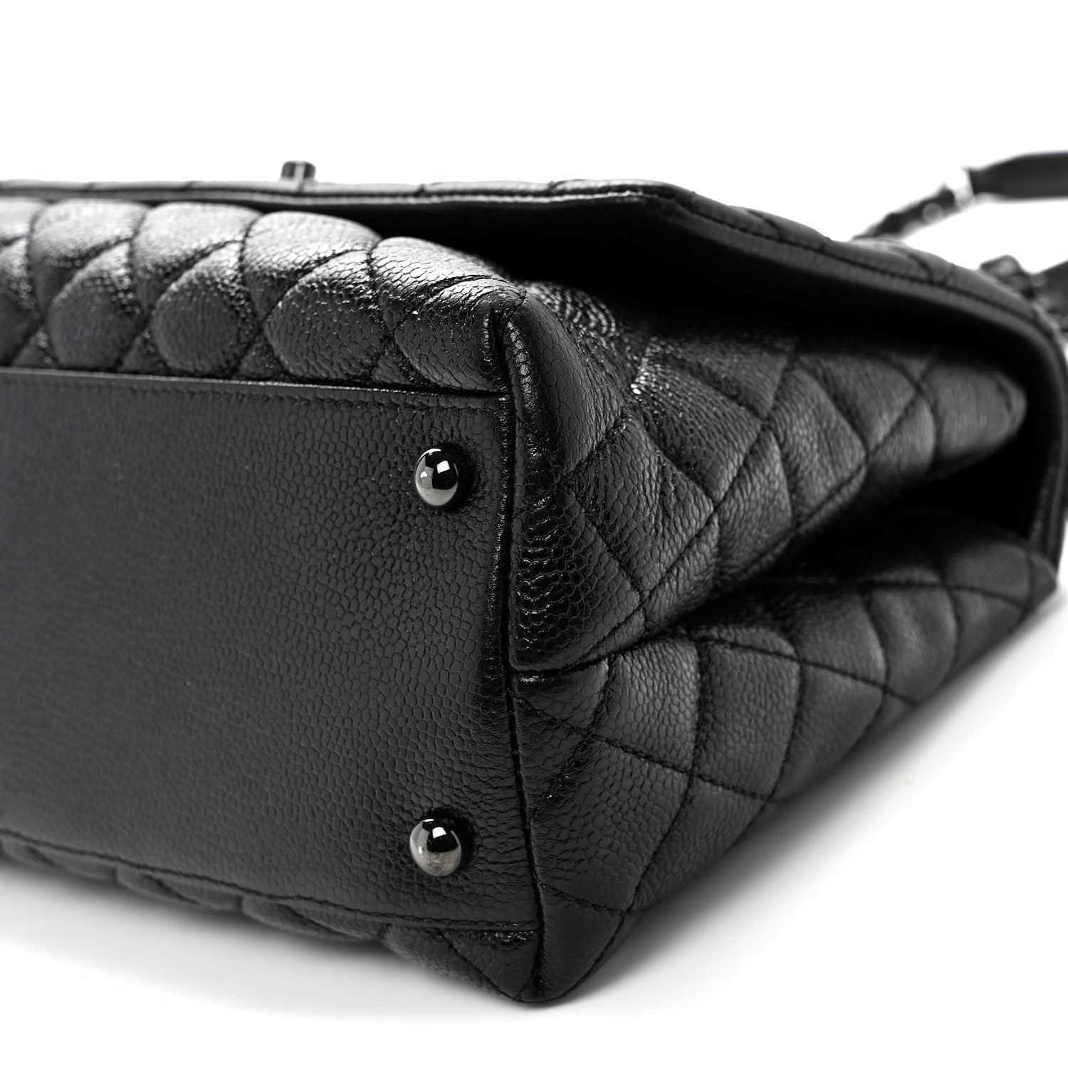 Chanel Caviar Quilted Small Coco Handle Flap So Black 10 of 10