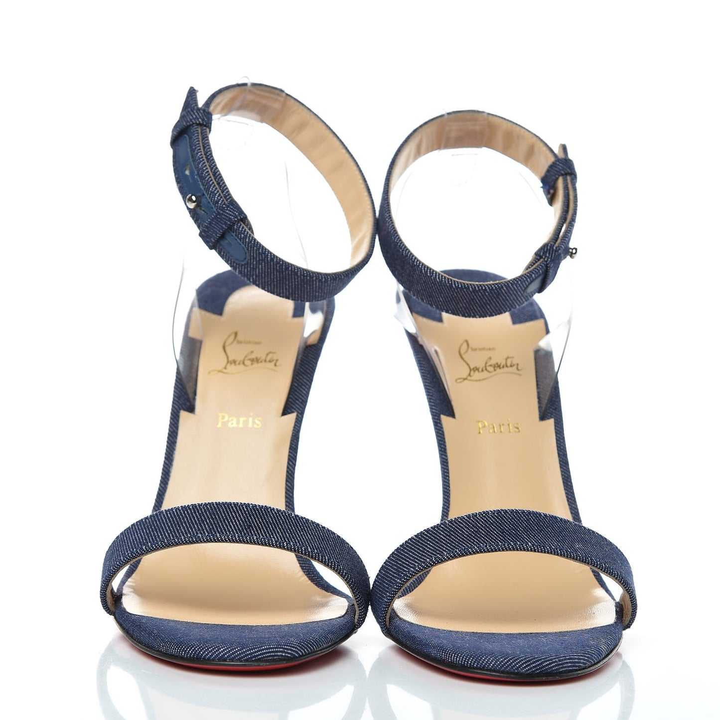 Denim PVC Jonatina 100 Sandals 37 Blue Transparent