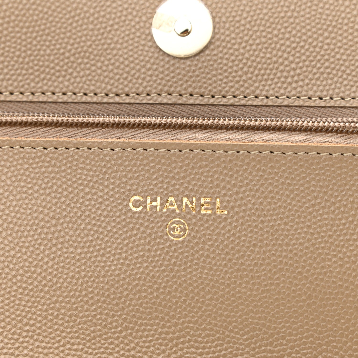 Chanel Caviar Quilted Wallet On Chain WOC Beige 6 of 12