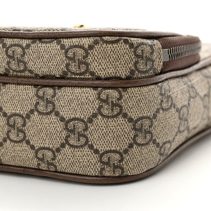 Gucci GG Supreme Monogram Mini Neo Vintage Double Zip Messenger Bag Beige New Acero Crop 9 of 13