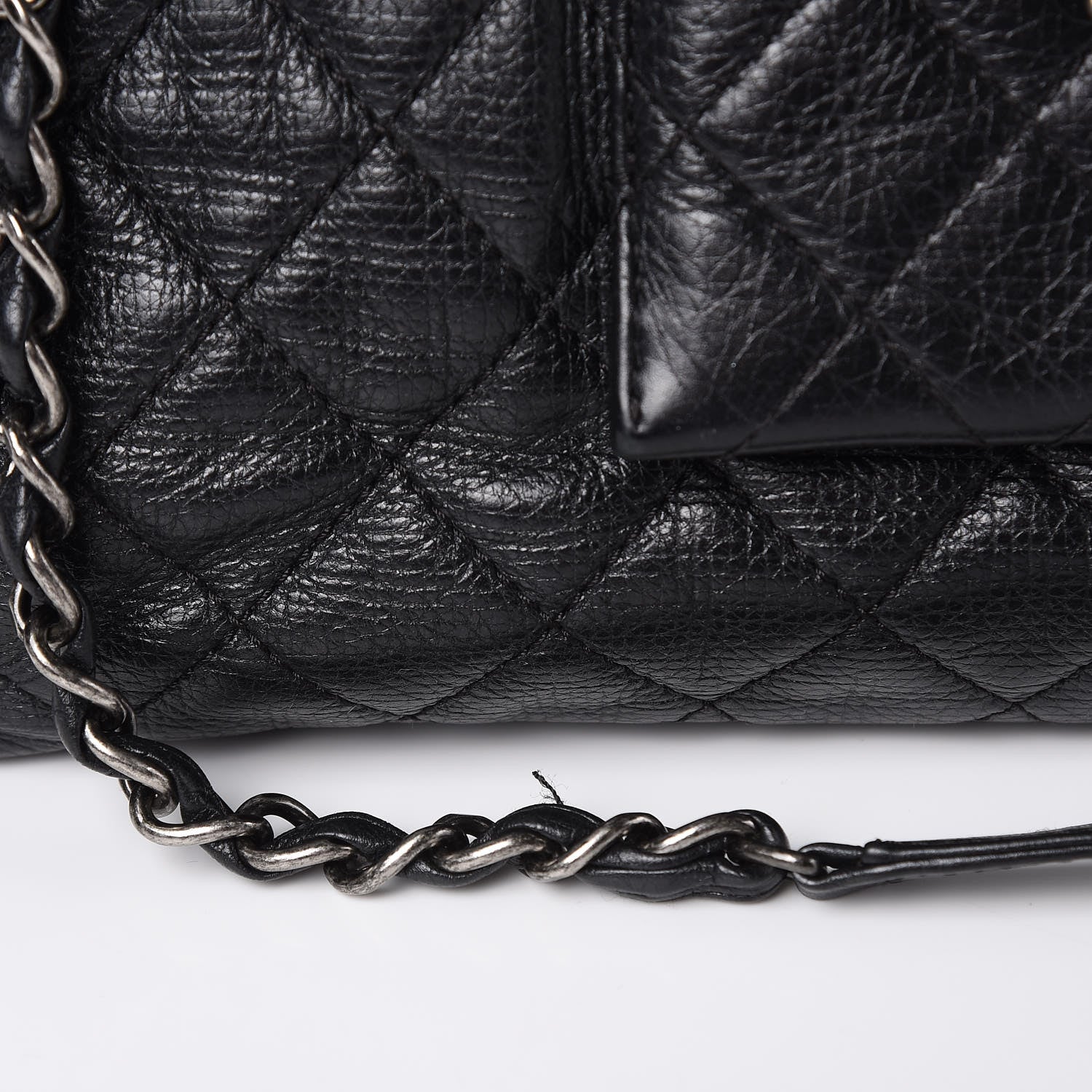 Chanel Calfskin Quilted XXL Travel Flap Bag Black 10 of 10
