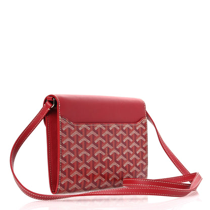 Goyard Goyardine Calfskin Chypre Wallet Pouch Red 2 of 11