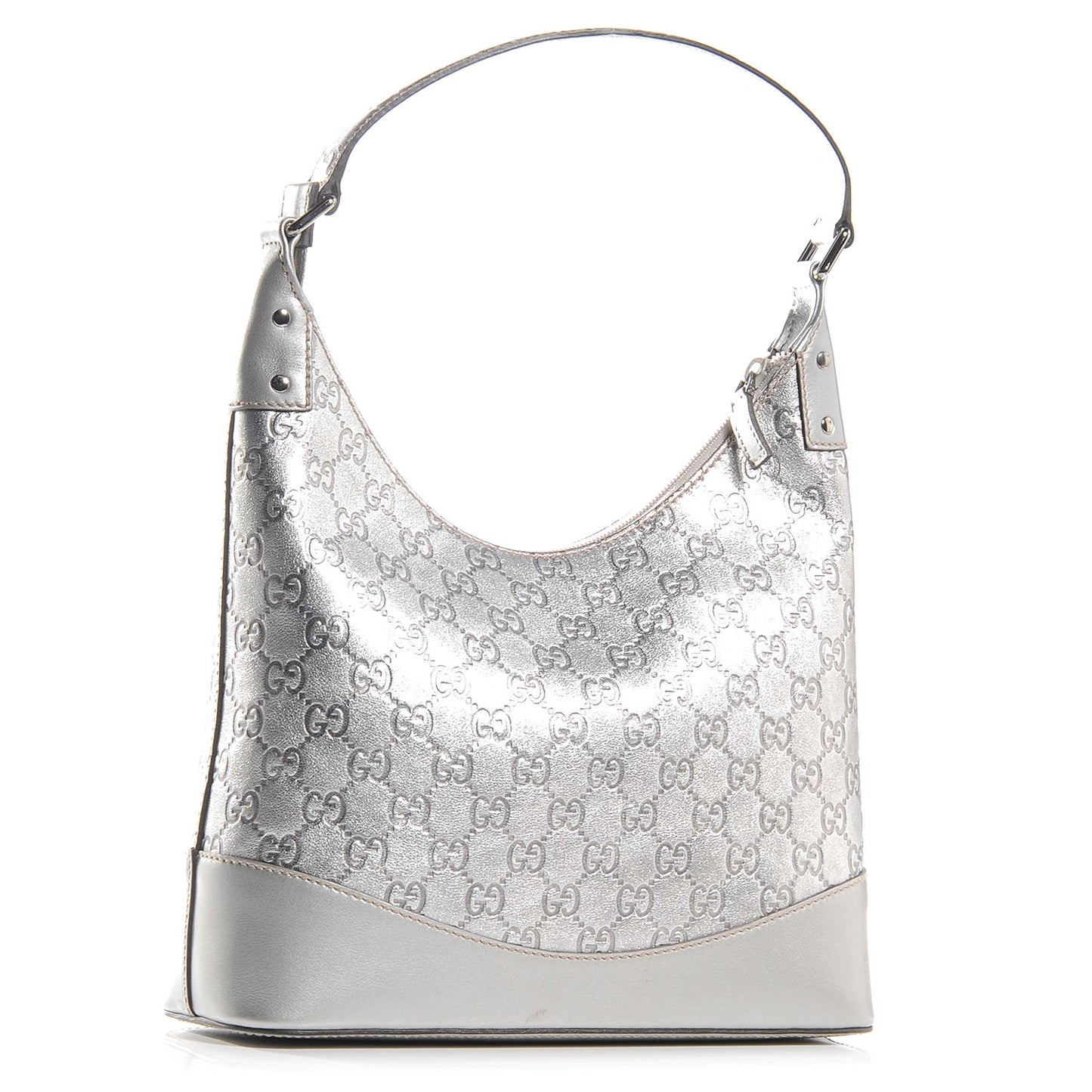 Guccissima Small Shoulder Bag Silver