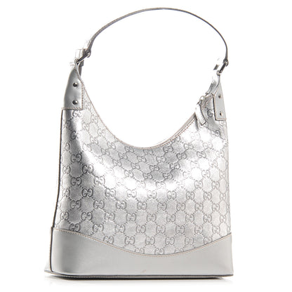 Gucci Guccissima Small Shoulder Bag Silver 3 of 7