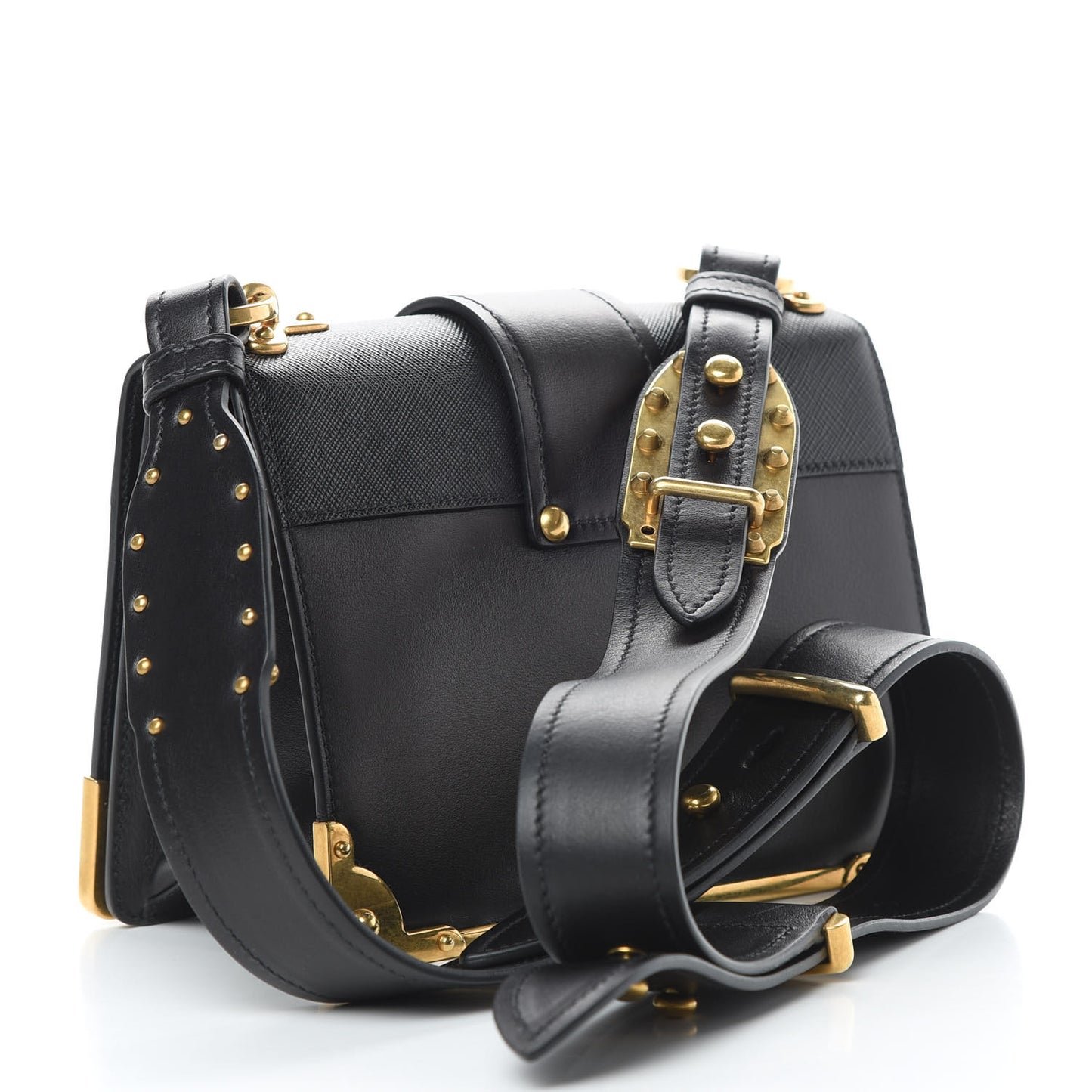 City Calf Saffiano Cahier Bag Black