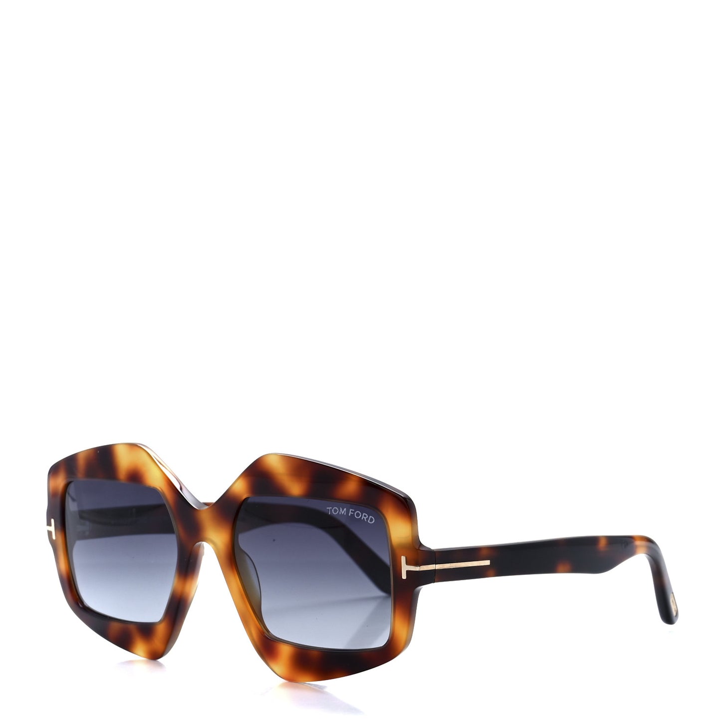 Tate-02 Irregular Square Sunglasses TF789 Dark Havana