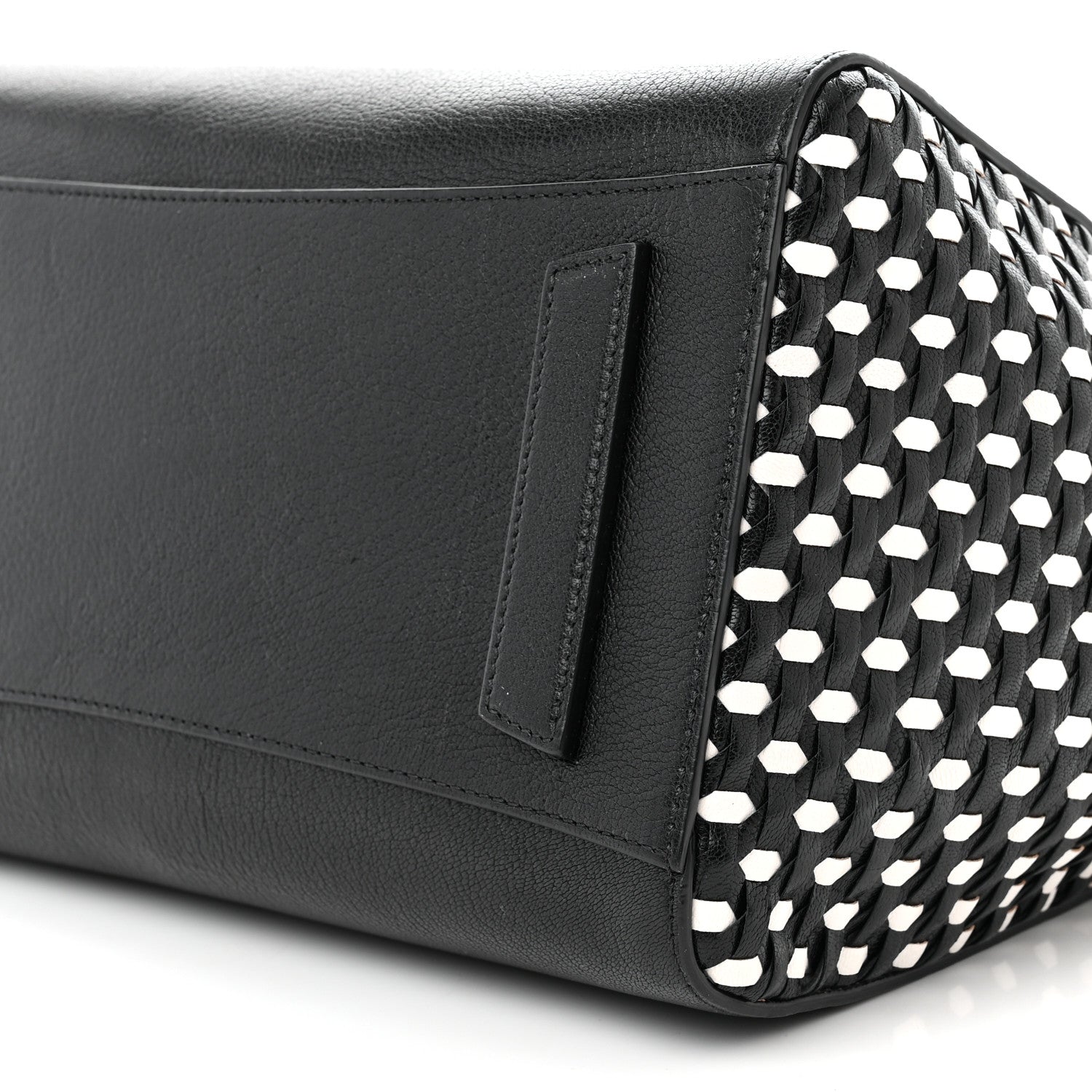 Givenchy Sugar Goatskin Woven Medium Antigona Black White 10 of 12