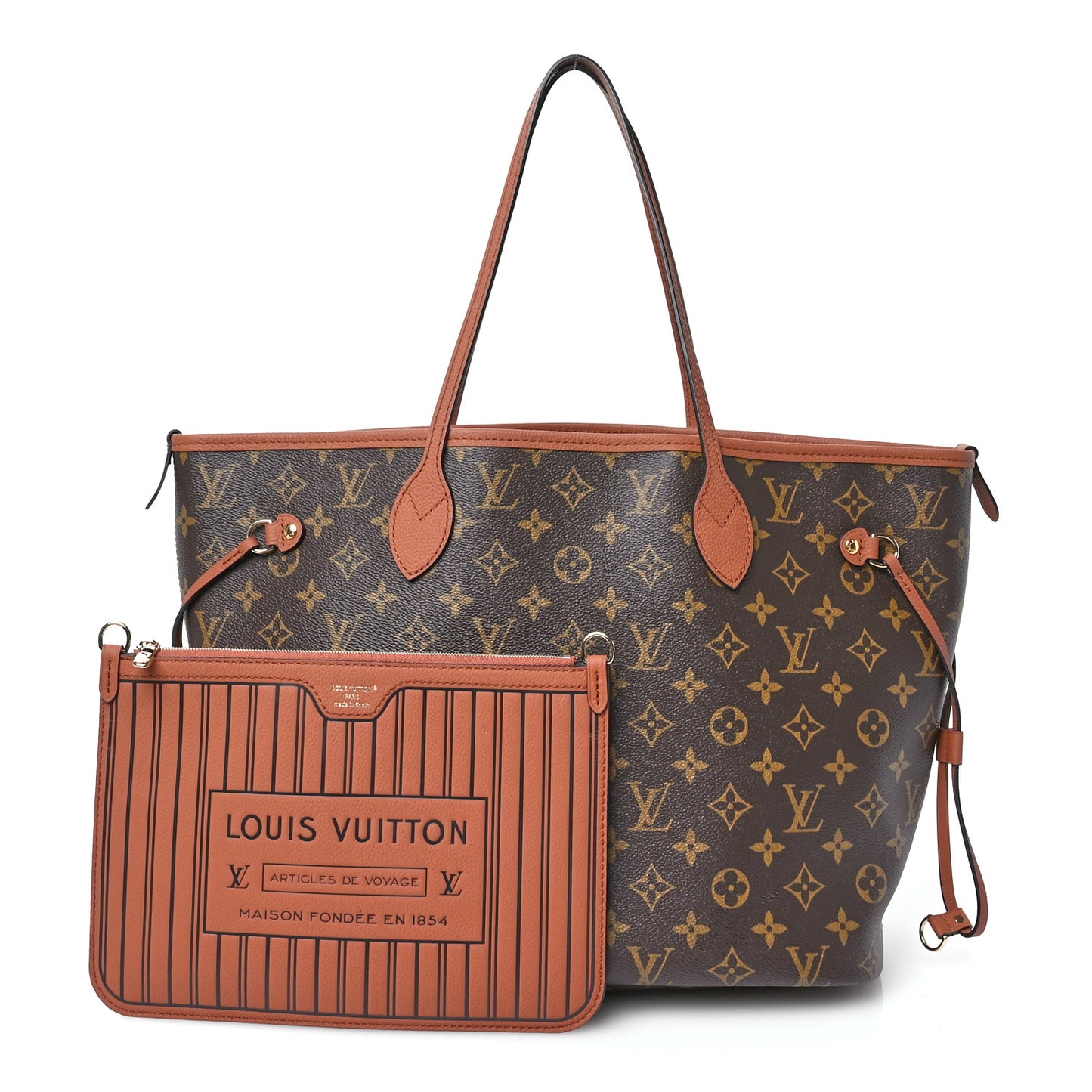 Monogram Calfskin Neo Neverfull Inside Out MM Tan