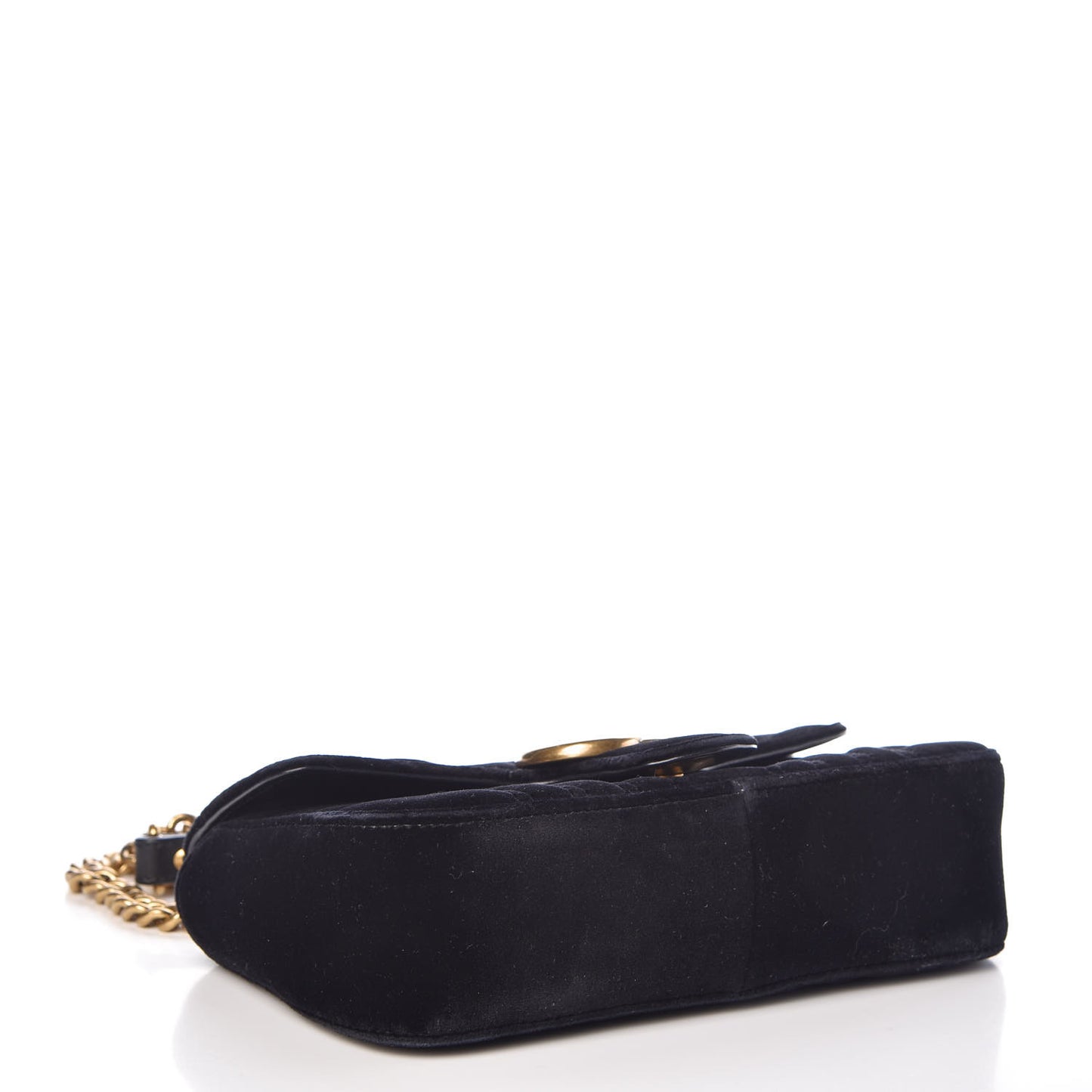 Velvet Matelasse Mini GG Marmont Shoulder Bag Black
