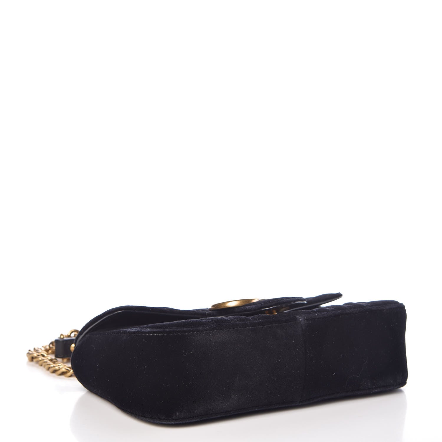 Gucci Velvet Matelasse Mini GG Marmont Shoulder Bag Black 4 of 9