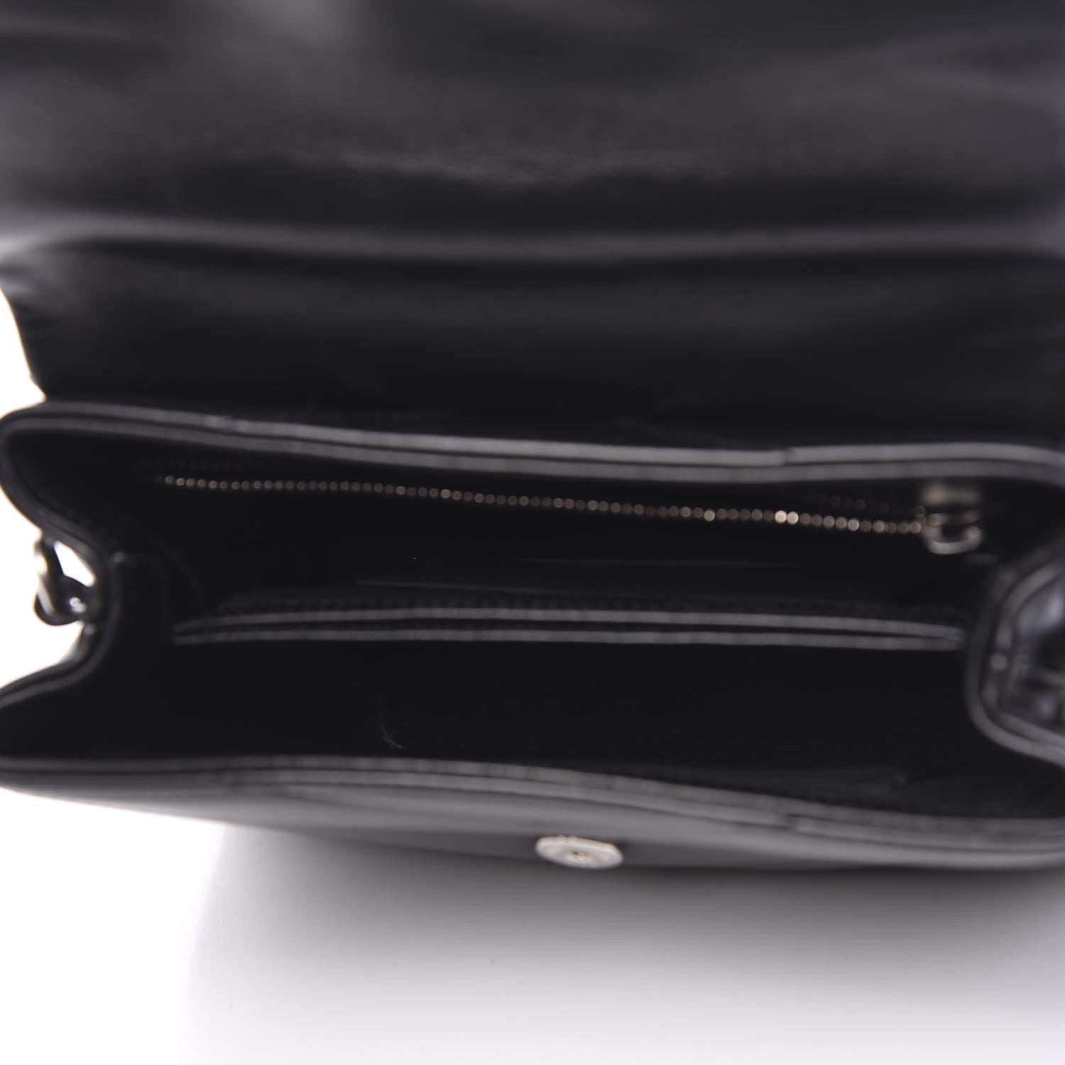 Saint Laurent Calfskin Y Quilted Monogram Toy Loulou Crossbody Bag Black 6 of 8