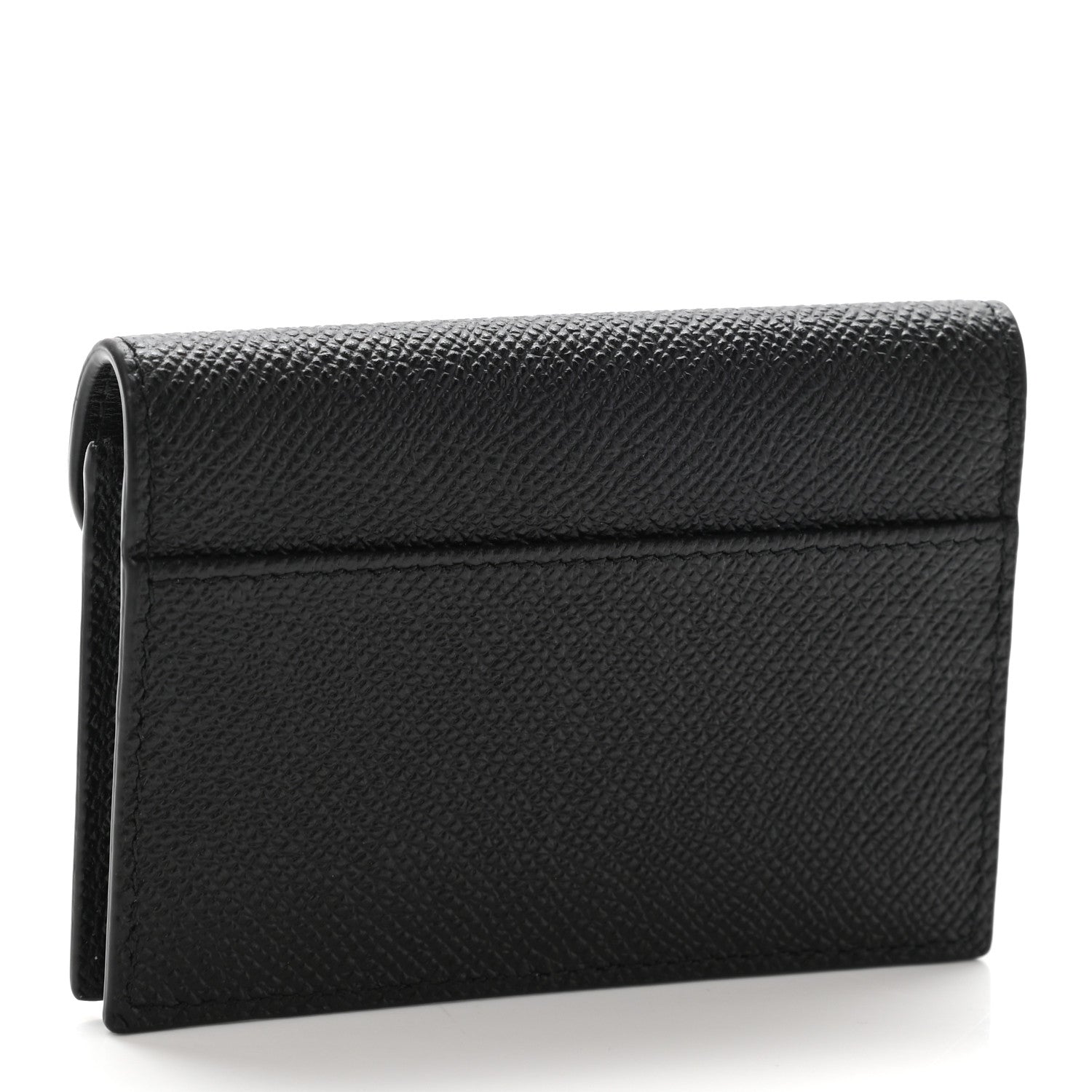 Christian Dior Grained Calfskin Saddle Card Holder Black 3 of 9