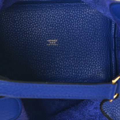 Hermes Taurillon Clemence Picotin Lock 18 PM Bleu Electrique 4 of 9