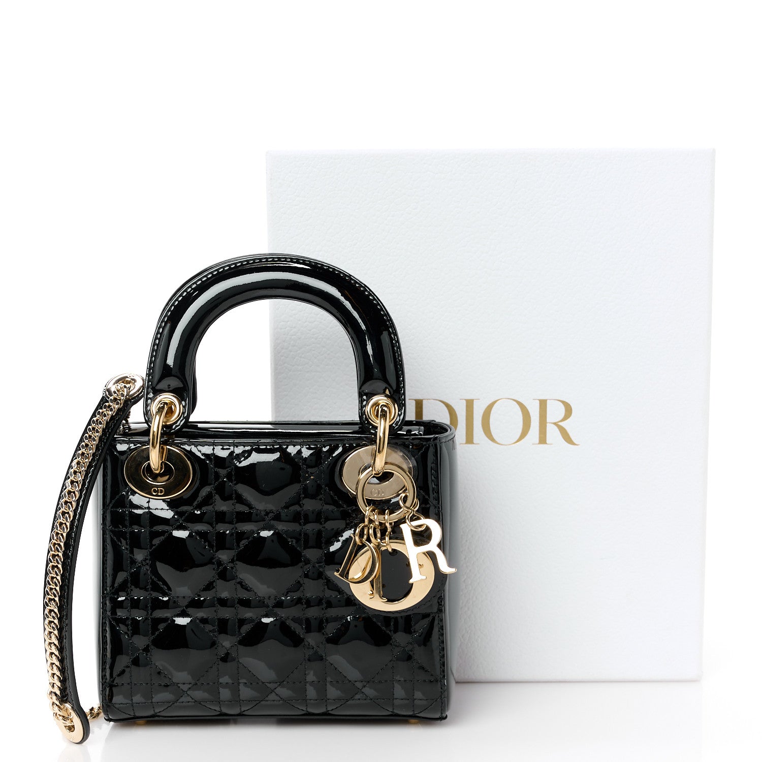 Christian Dior Patent Cannage Mini Lady Dior Black 11 of 11