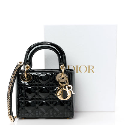 Christian Dior Patent Cannage Mini Lady Dior Black 11 of 11