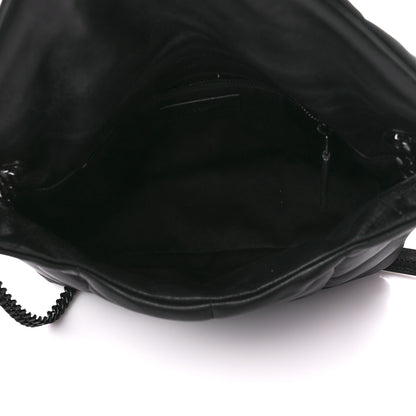 Saint Laurent Lambskin Quilted Monogram Monochrome Small Loulou Puffer Chain Satchel Black 5 of 11