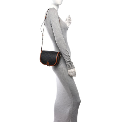 Celine Triomphe Canvas Medium Folco Bag Tan 3 of 12