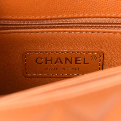 Chanel Caviar Quilted Mini Coco Handle Flap Light Brown 8 of 11