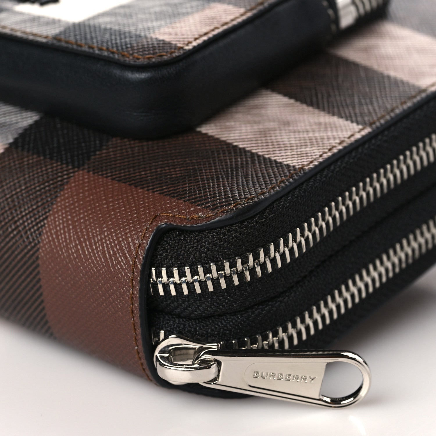 Burberry E-Canvas Jake Giant Check Messenger Dark Birch 9 of 9