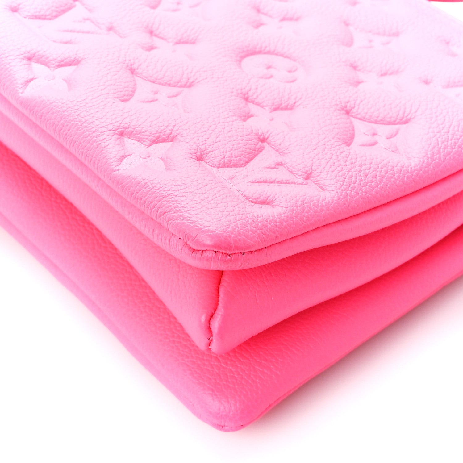 Louis Vuitton Calfskin Embossed Monogram Coussin BB Rose Fluo 11 of 12