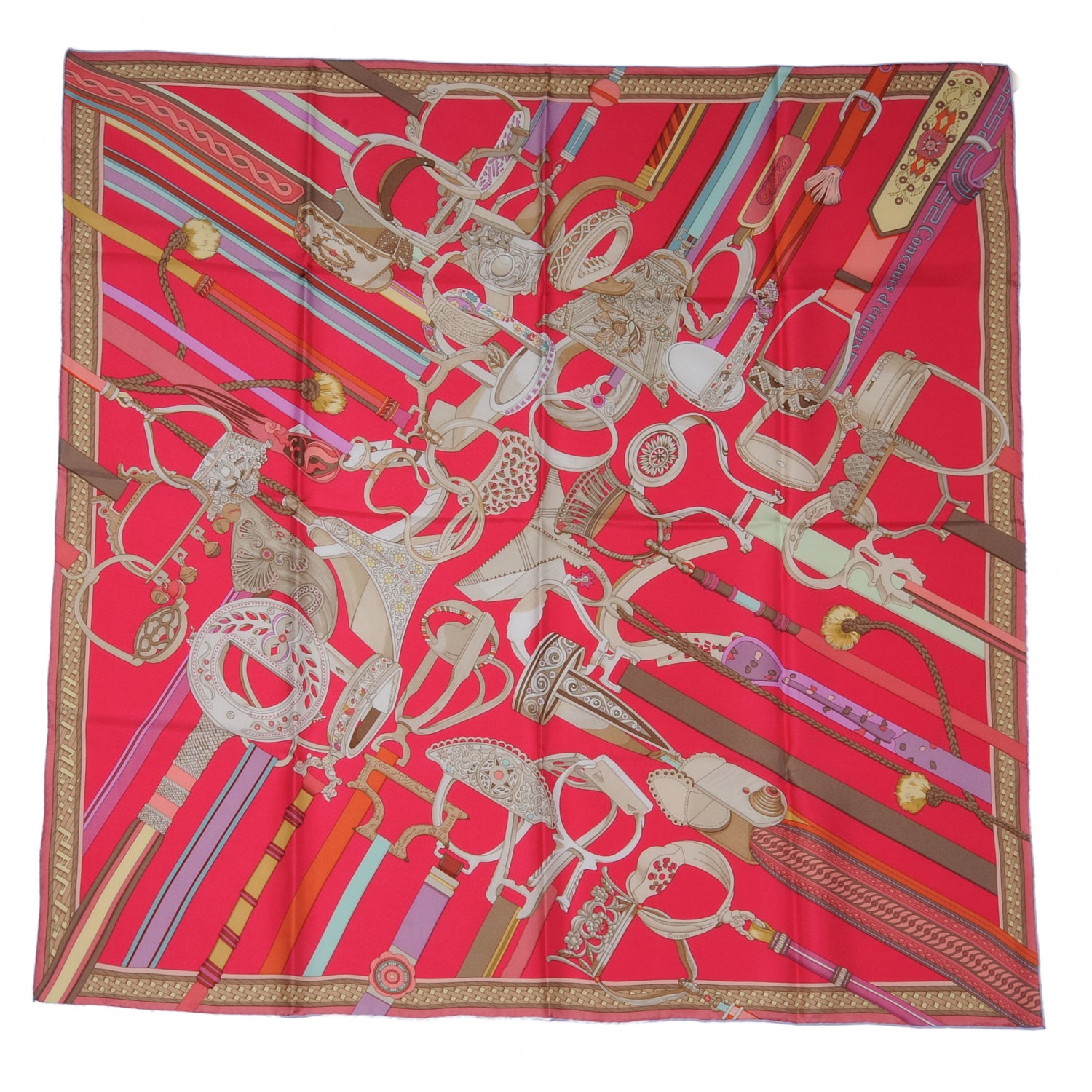 Hermes Silk Concours D Etriers Scarf 90 2 of 6