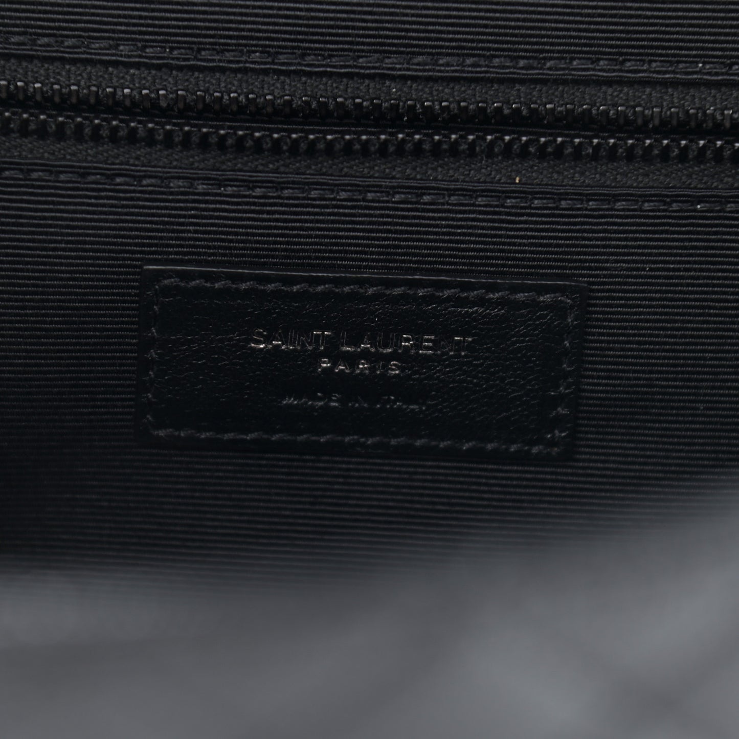 Grain De Poudre Textured Mixed Matelasse Large Triquilt Monogram Monochrome Satchel Black