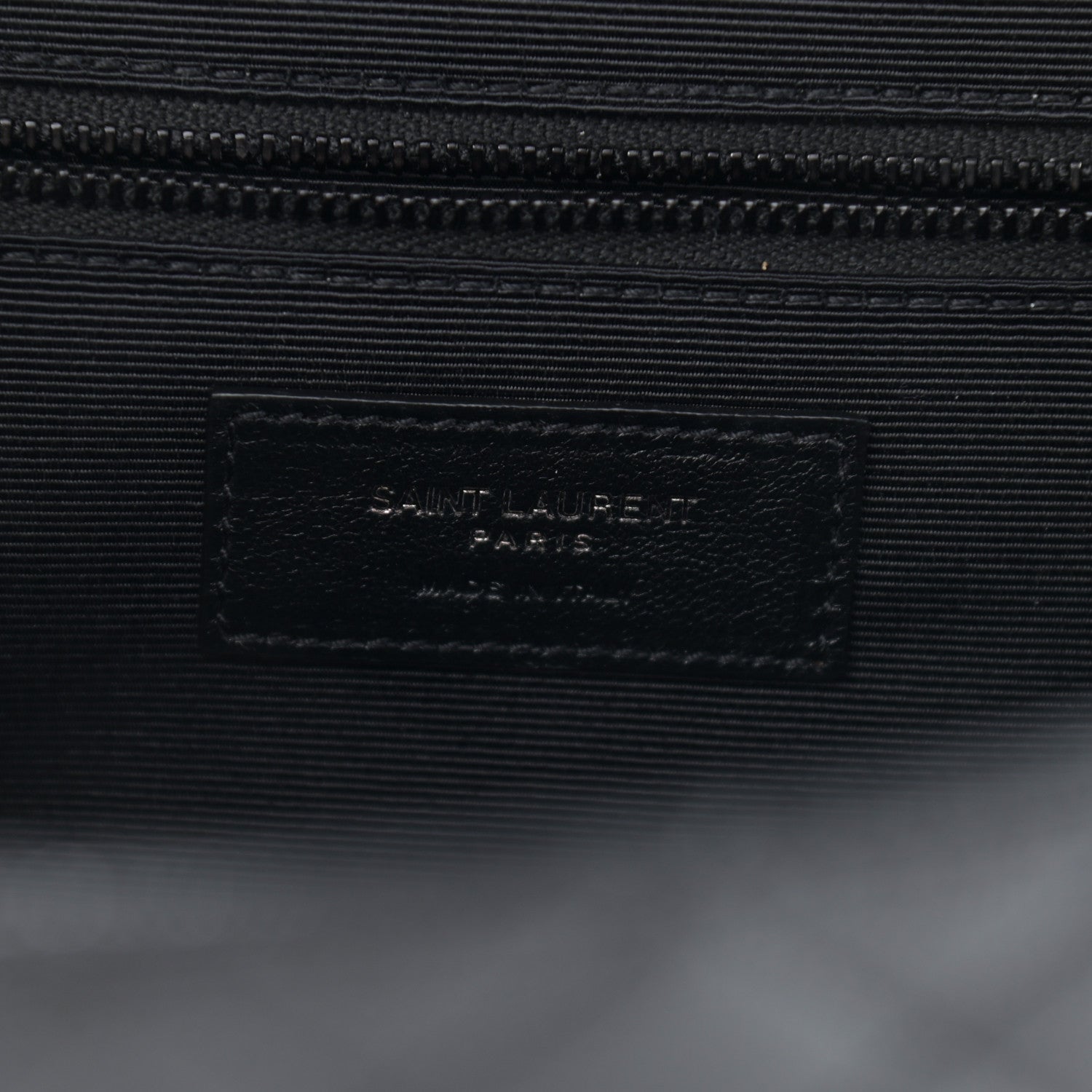 Saint Laurent Grain De Poudre Textured Mixed Matelasse Large Triquilt Monogram Monochrome Satchel Black 5 of 11
