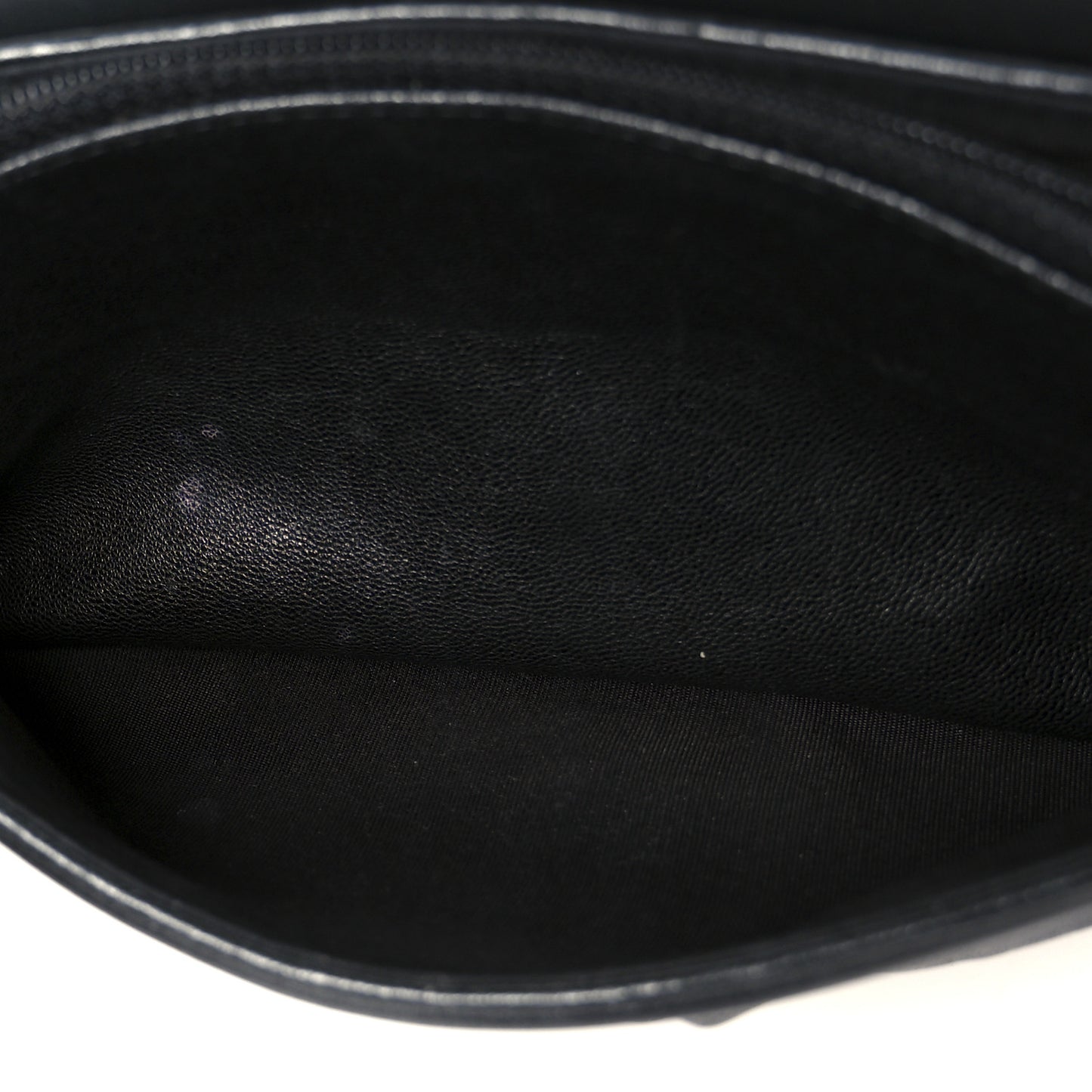 Lambskin Half Moon Wallet On Chain WOC Black
