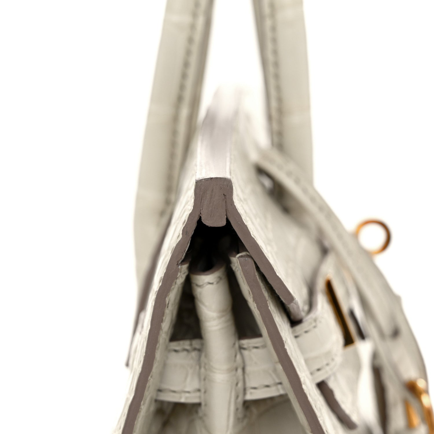 Hermes Matte Alligator Birkin Sellier 25 Beton 12 of 13