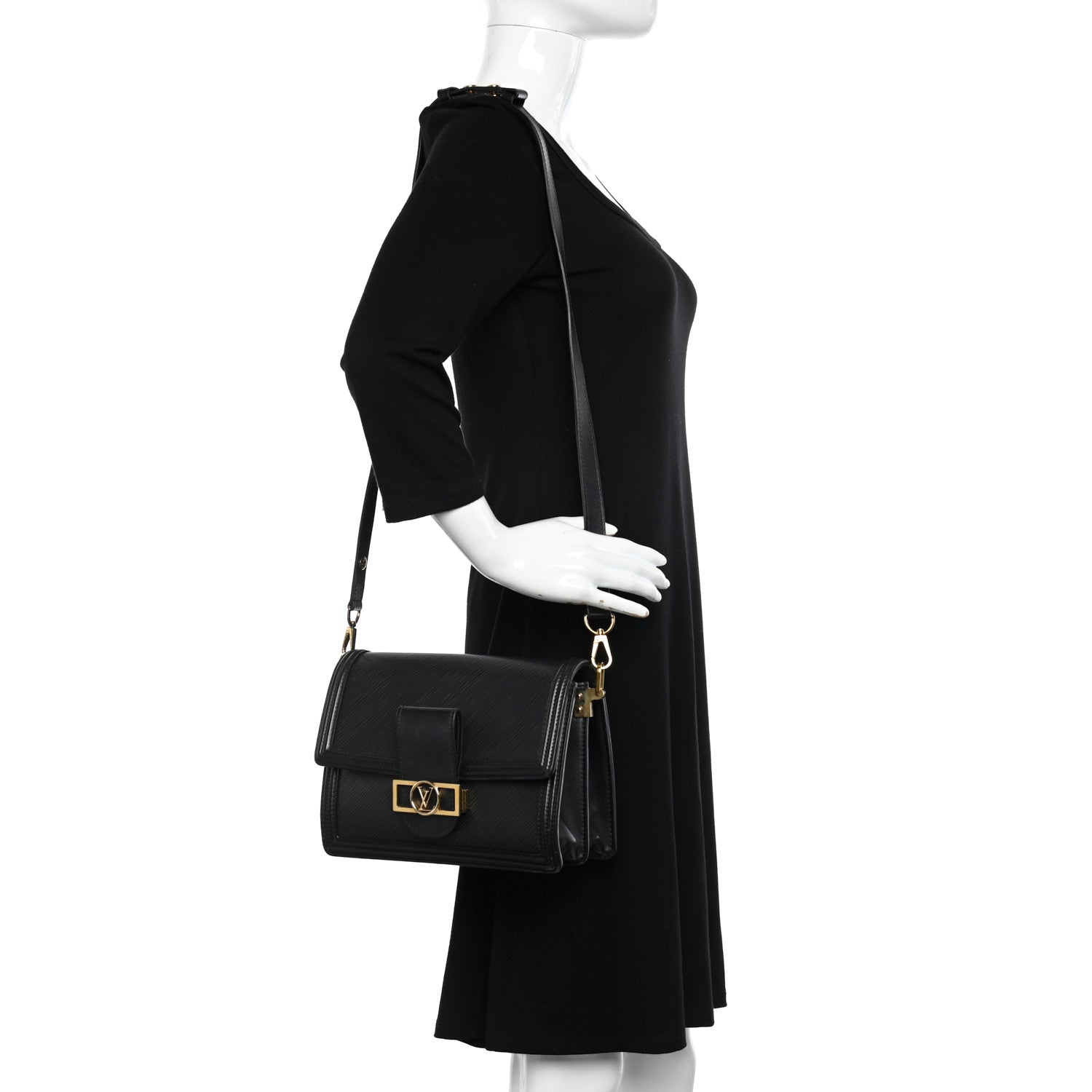 Louis Vuitton Epi Mini Dauphine Black 2 of 9