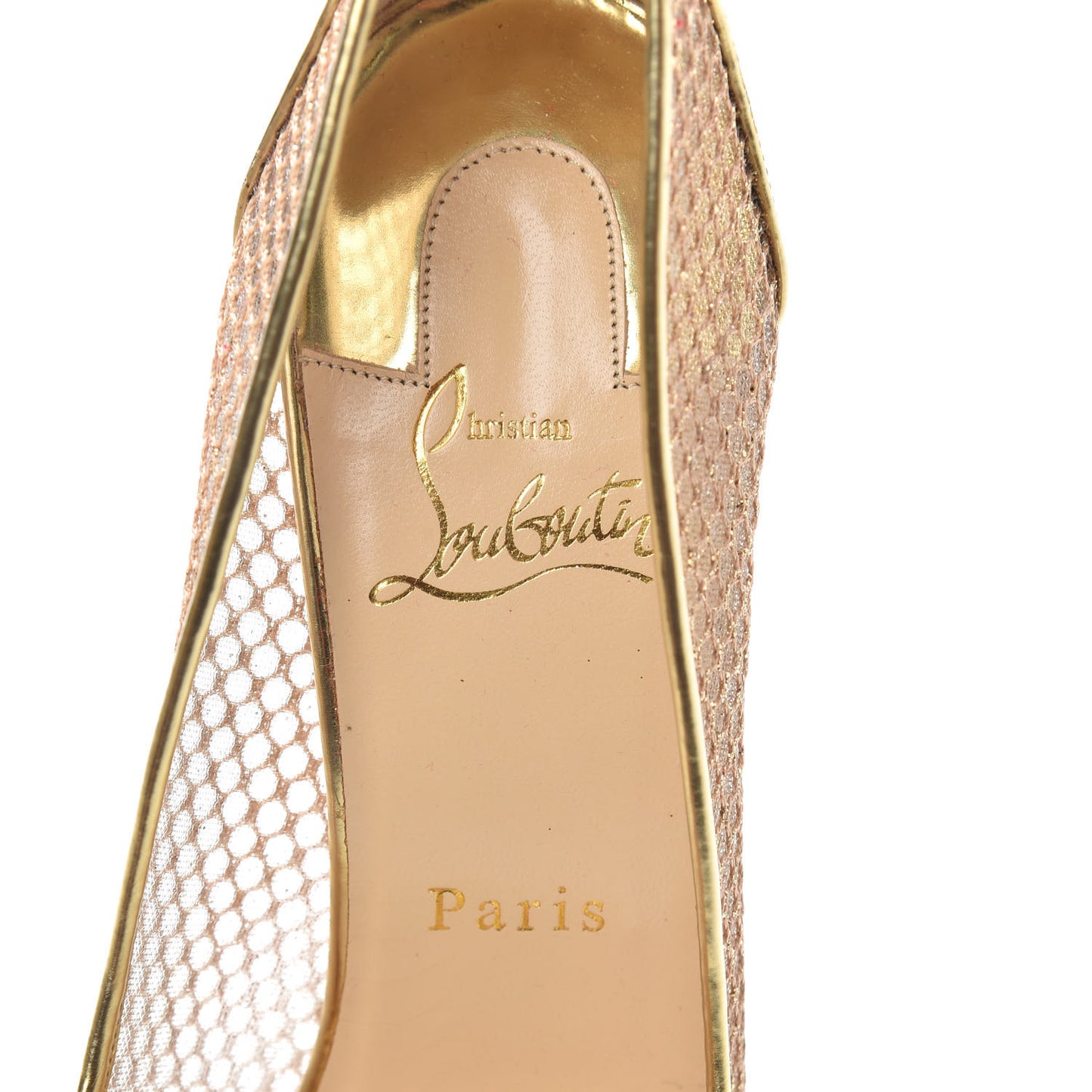 Metallic Fishnet Follies Resille 100 Pumps 39 Gold