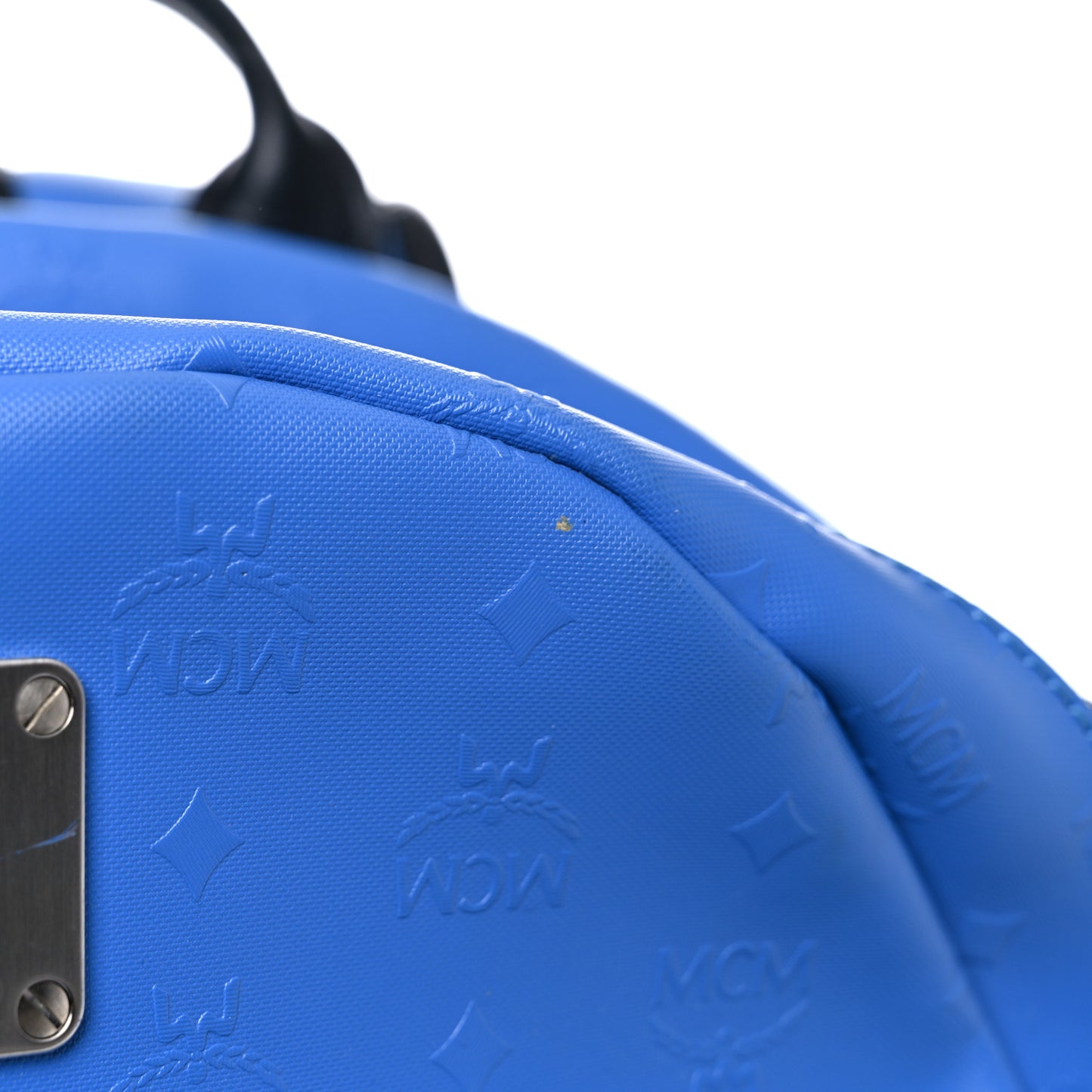 Calfskin Visetos Diamond Print Backpack Blue