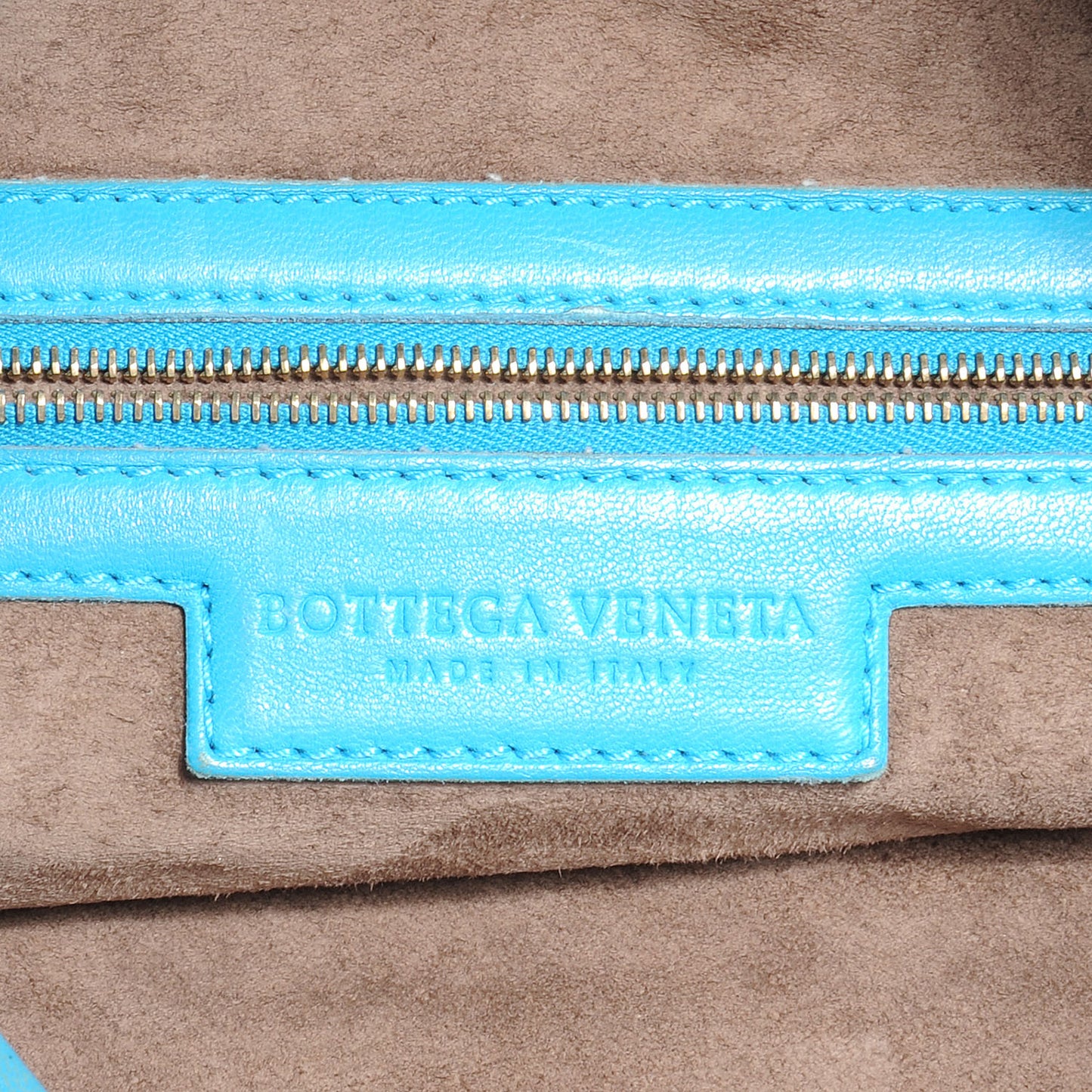 Nappa Intrecciato Medium Veneta Hobo Turquoise