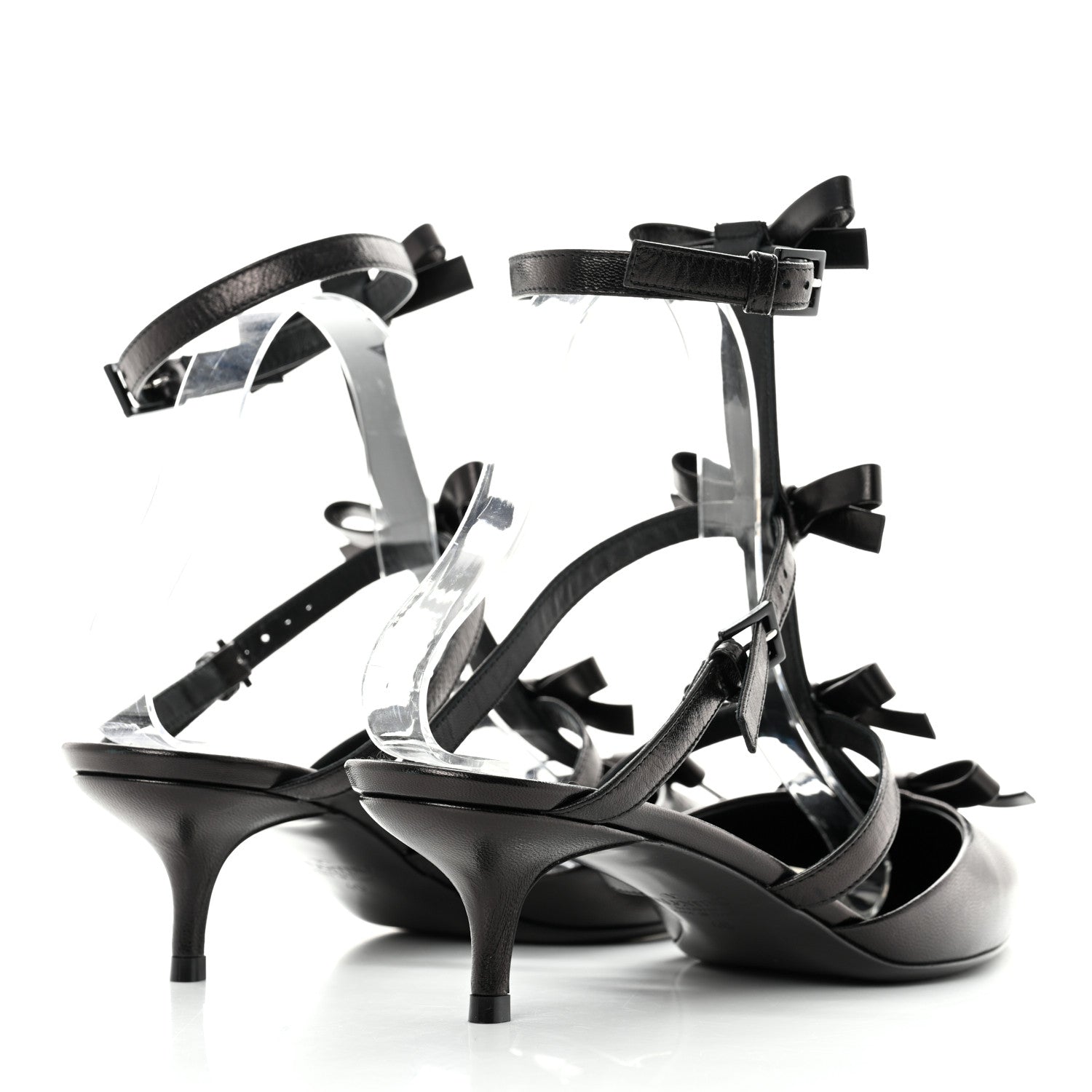 Valentino Garavani Nappa French Bow Gladiator 45mm Sandals 40 Black 3 of 8