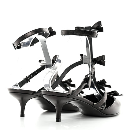 Valentino Garavani Nappa French Bow Gladiator 45mm Sandals 40 Black 3 of 8