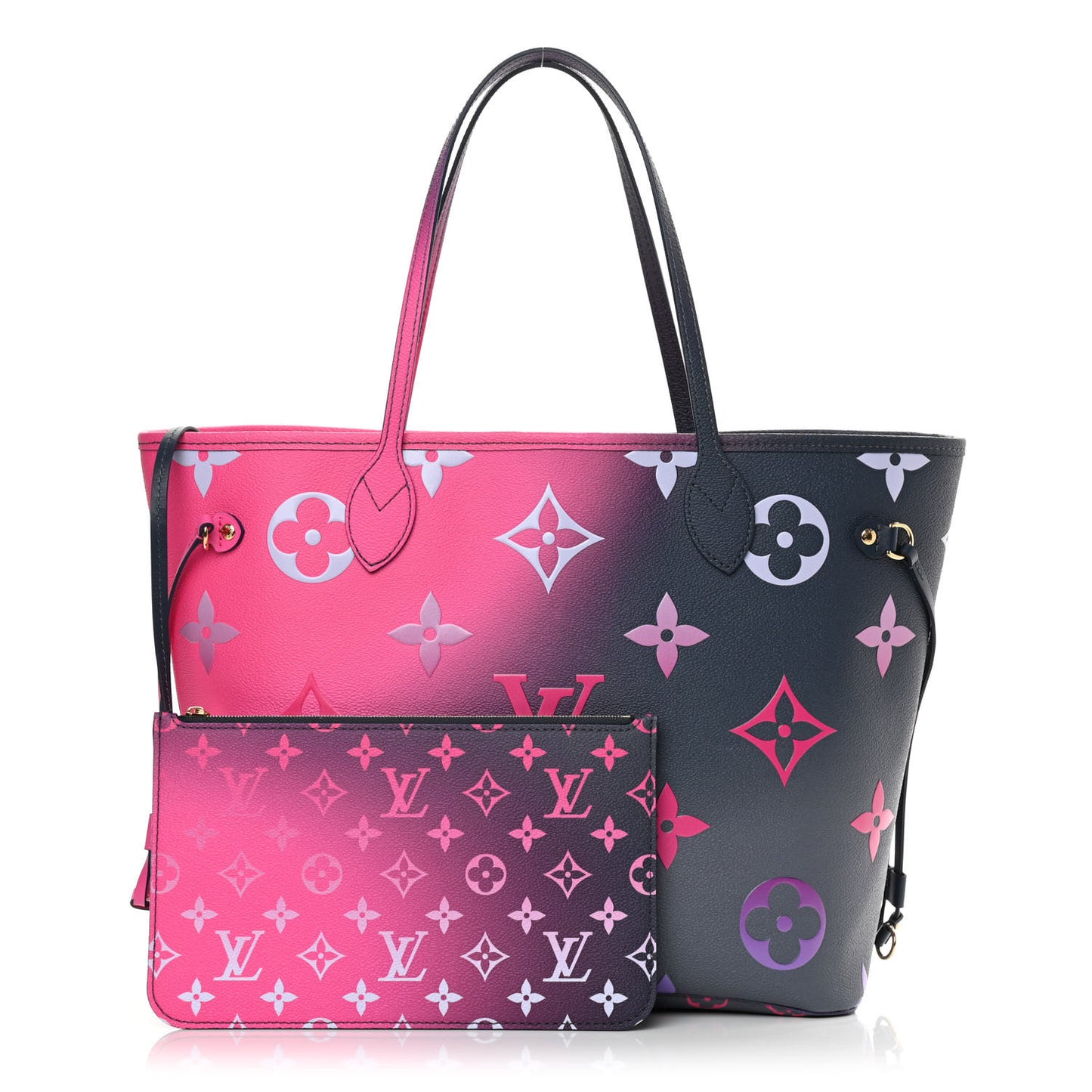 Monogram Giant Spring In The City Neverfull MM Midnight Fuchsia