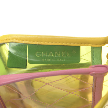 Chanel Lambskin PVC Quilted Mini Coco Splash Flap Yellow Green Pink 9 of 13