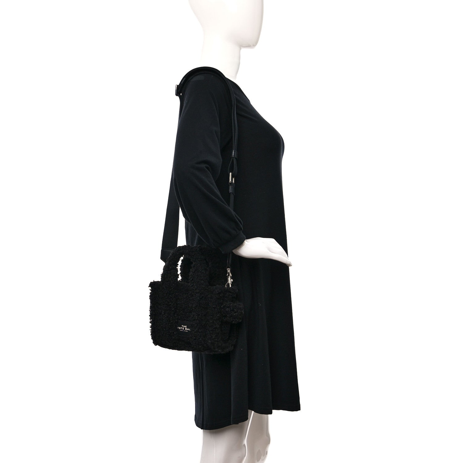 Marc Jacobs Polyester Cotton Mini The Teddy Traveler Tote Bag Black 2 of 12