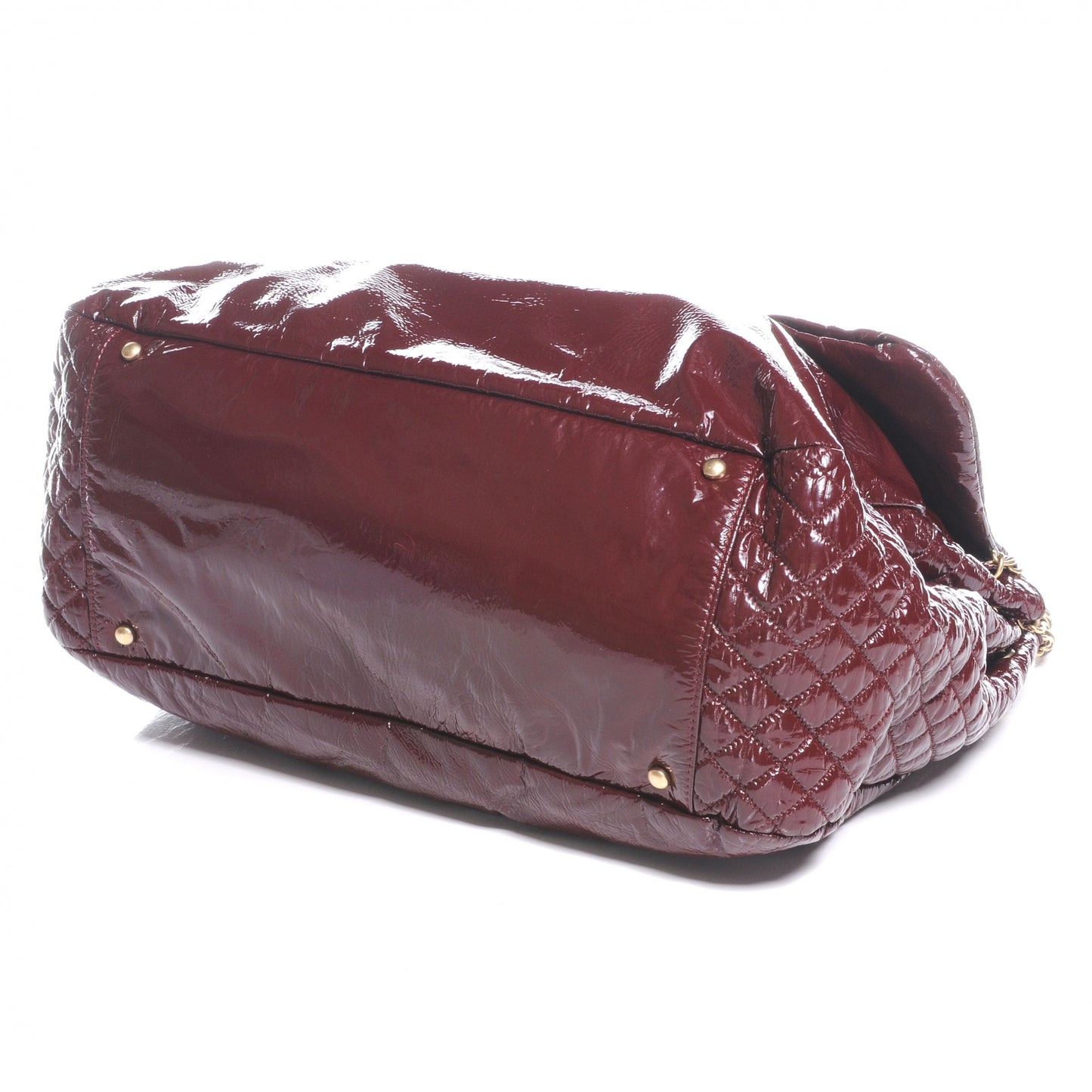 Vinyl XL Rock and Chain CC Flap Bag Bordeaux