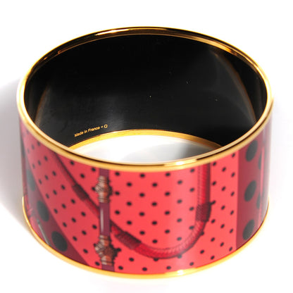 Hermes Enamel Printed Clic Clac A Pois Extra Wide Bracelet 70 Monorouge 3 of 7