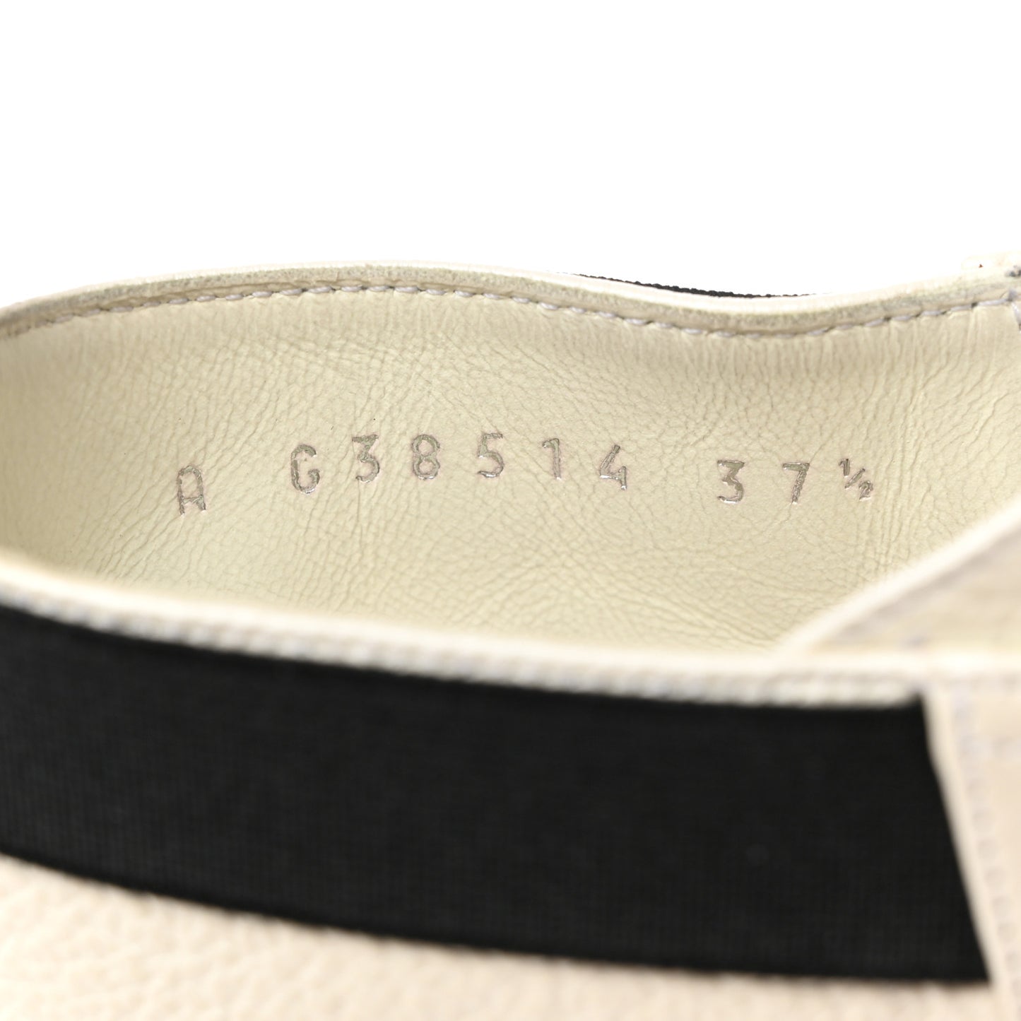 Pearly Calfskin Patent Calfskin Quilted Lace Up Boots 37.5 White Light Gray Black