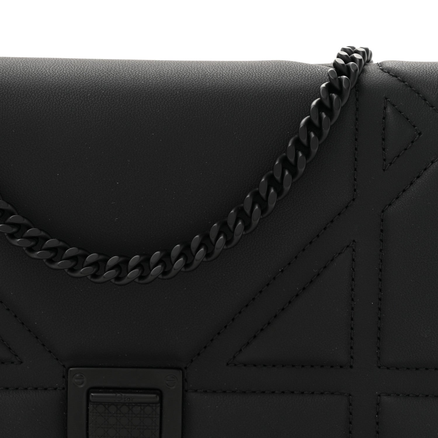 Christian Dior Ultra Matte Calfskin Diorama Wallet on Chain Pouch Black 8 of 11