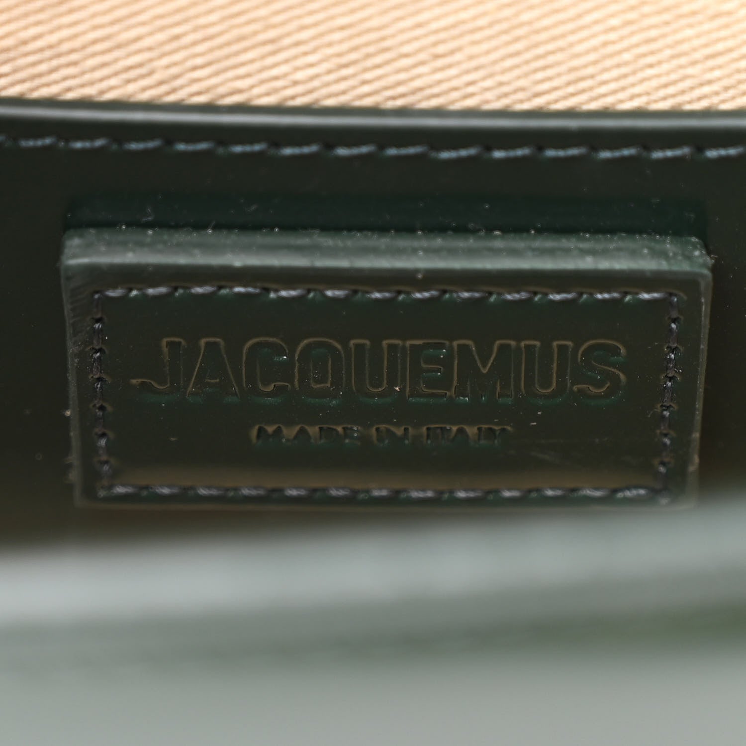 Jacquemus Glazed Calfskin Le Bambino Long Dark Green 6 of 10