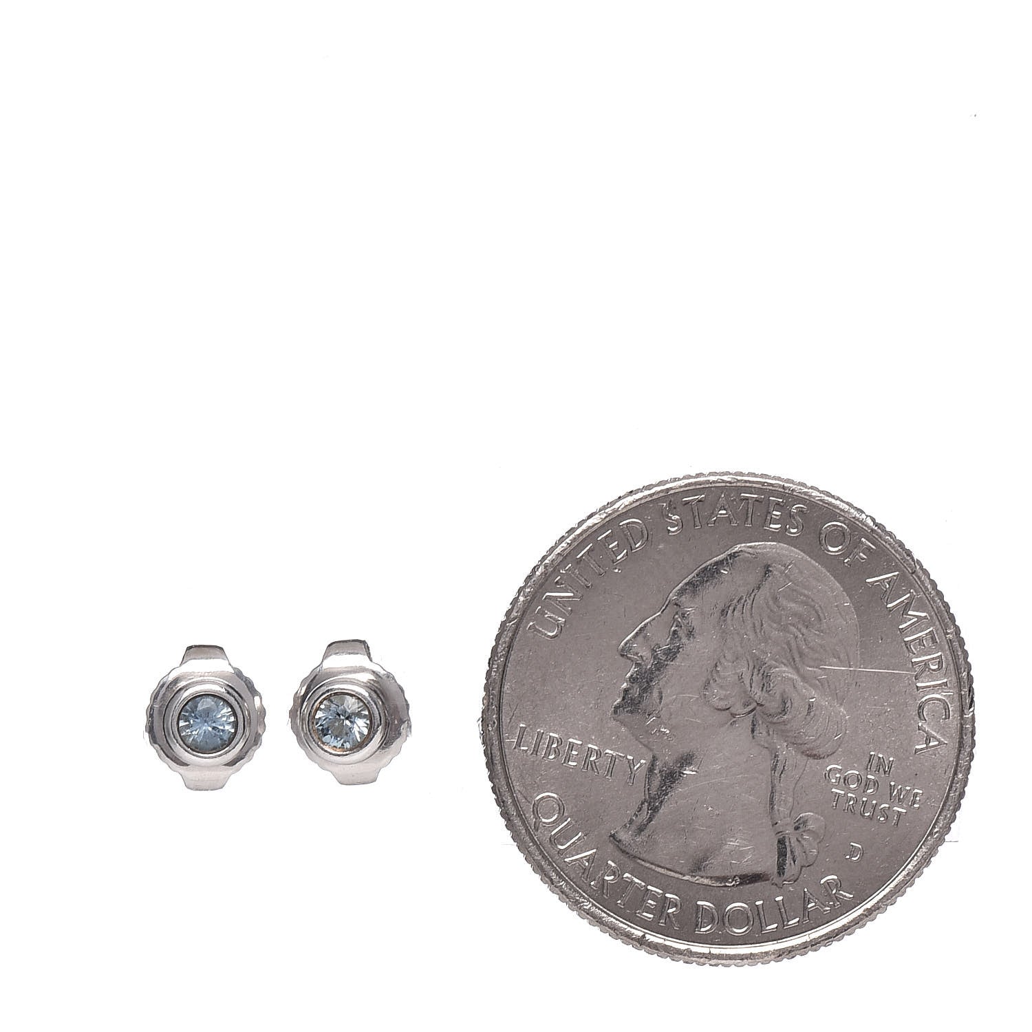 Tiffany Sterling Silver Aquamarine Color By The Yard Earrings 2 of 5