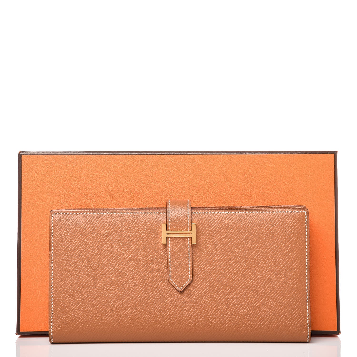 Hermes Epsom Bearn Gusset Wallet Gold 9 of 9