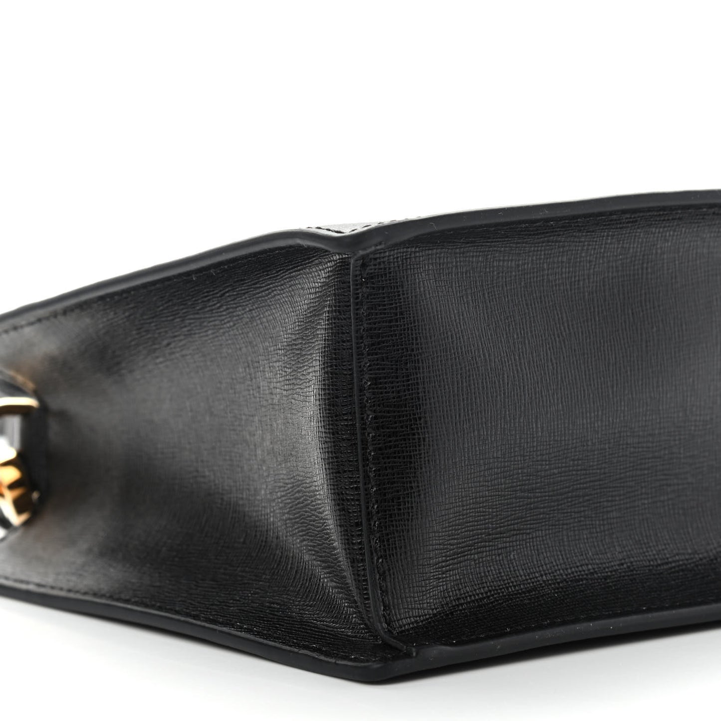 Saffiano Virtus Top Handle Shoulder Bag Black