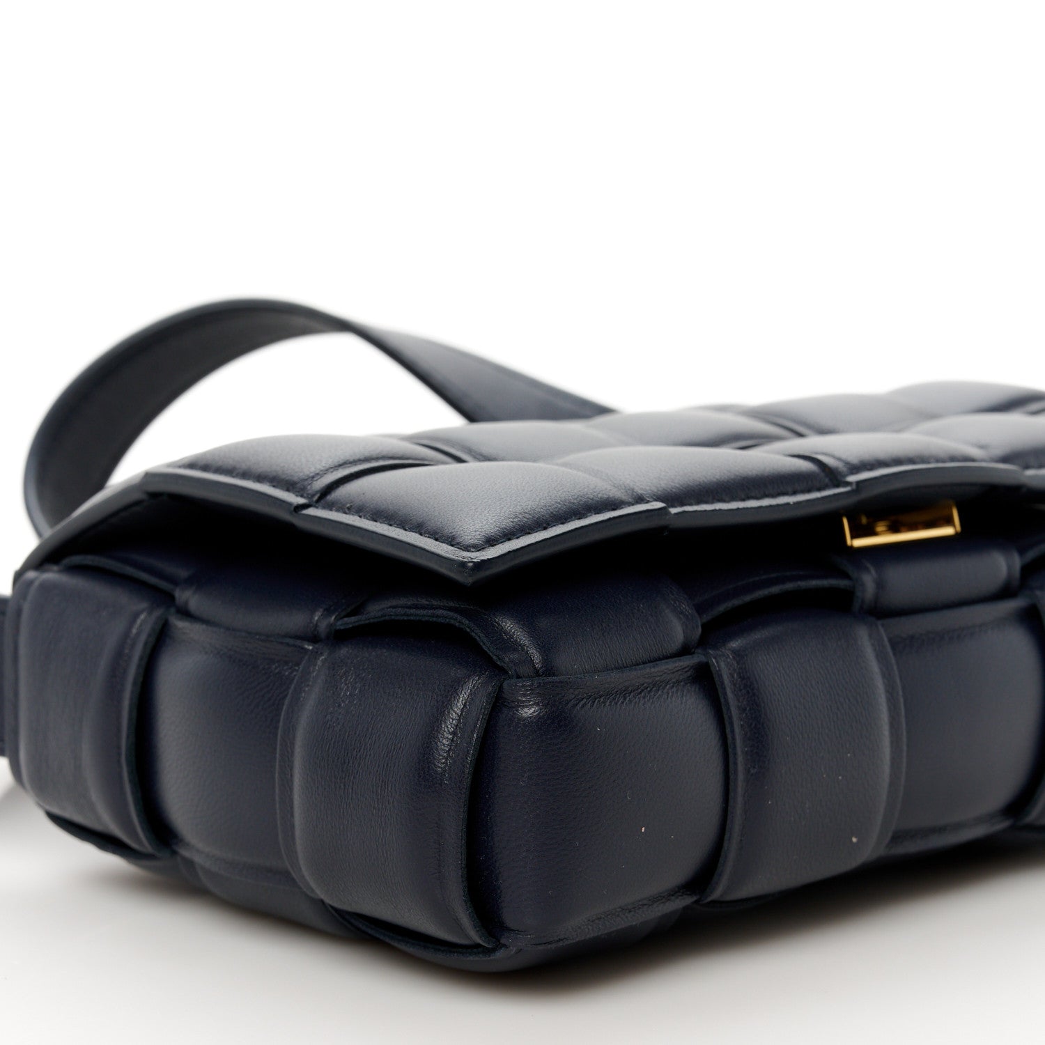 Bottega Veneta Nappa Maxi Intreccio Small Padded Cassette Crossbody Bag Deep Blue 10 of 11