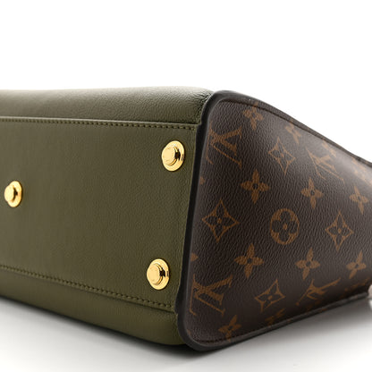 Louis Vuitton Calfskin Monogram On My Side MM Laurier Green Toffee Latte Beige 9 of 10