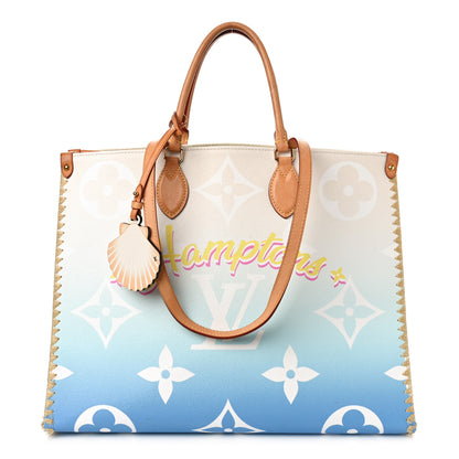 Louis Vuitton Monogram Giant Raffia Hamptons By The Pool Onthego GM Blue 1 of 14